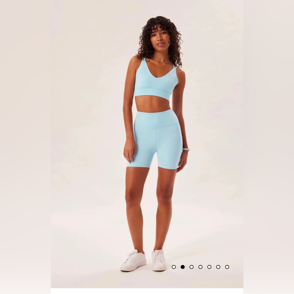 Girlfriend collective biker short set